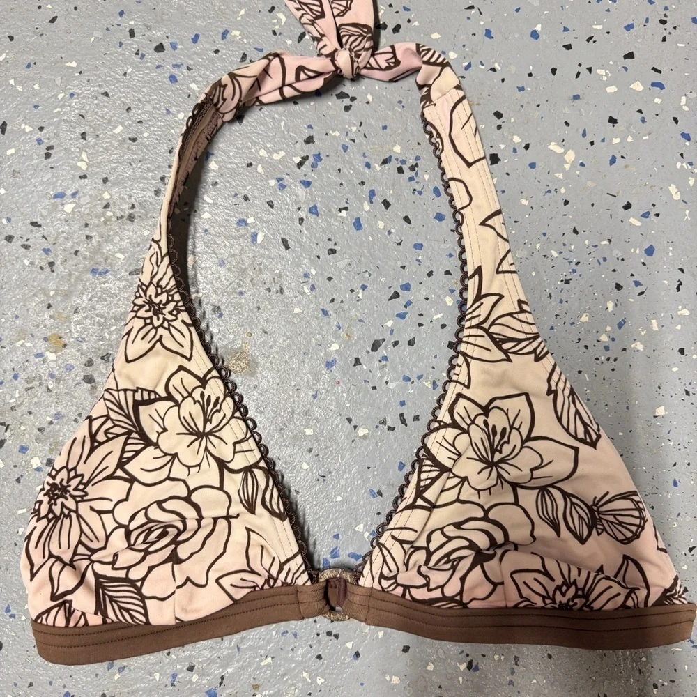 Baltex Floral Halter Bikini Top and Bottoms
